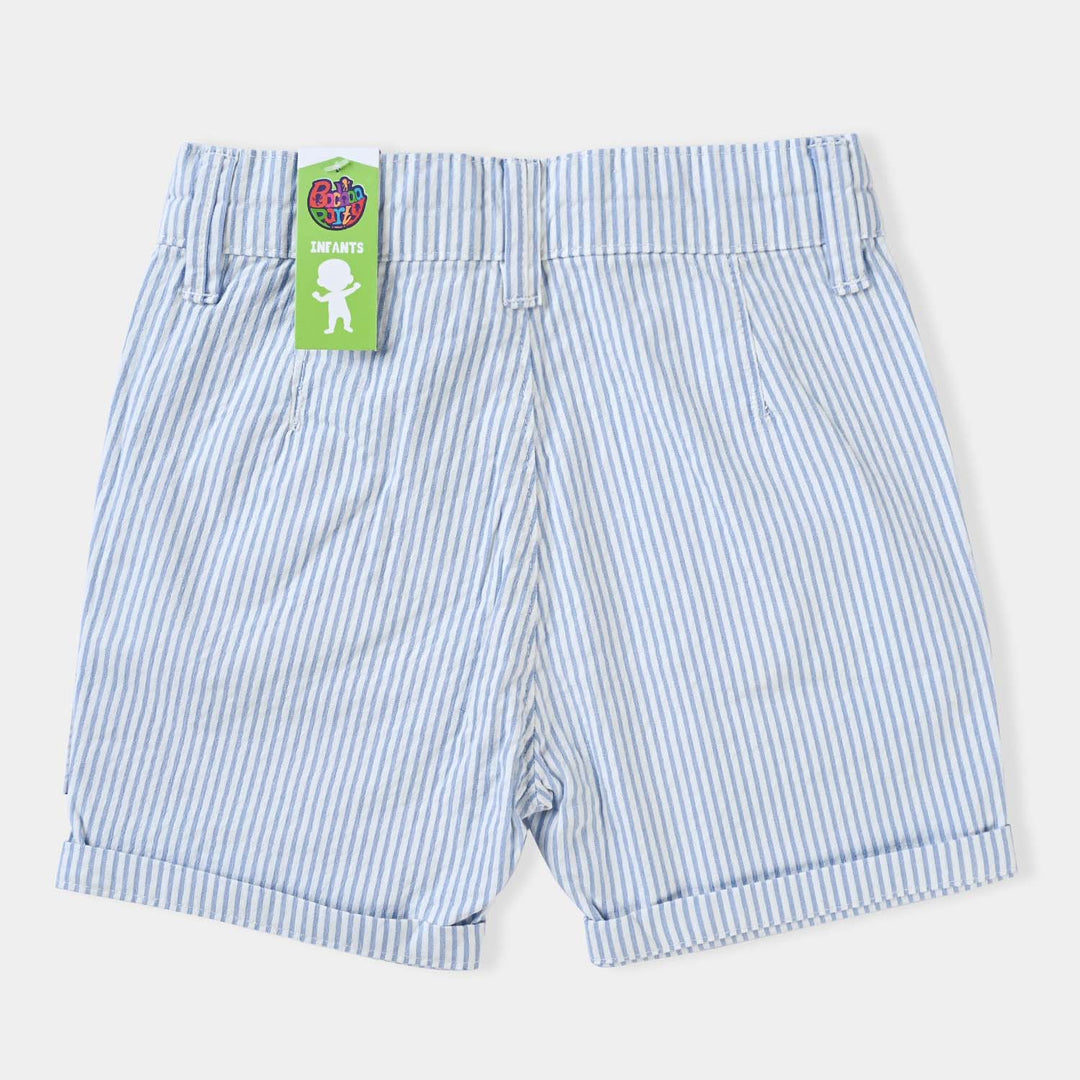 Infant Boys Cotton Twill Short-STRIPES
