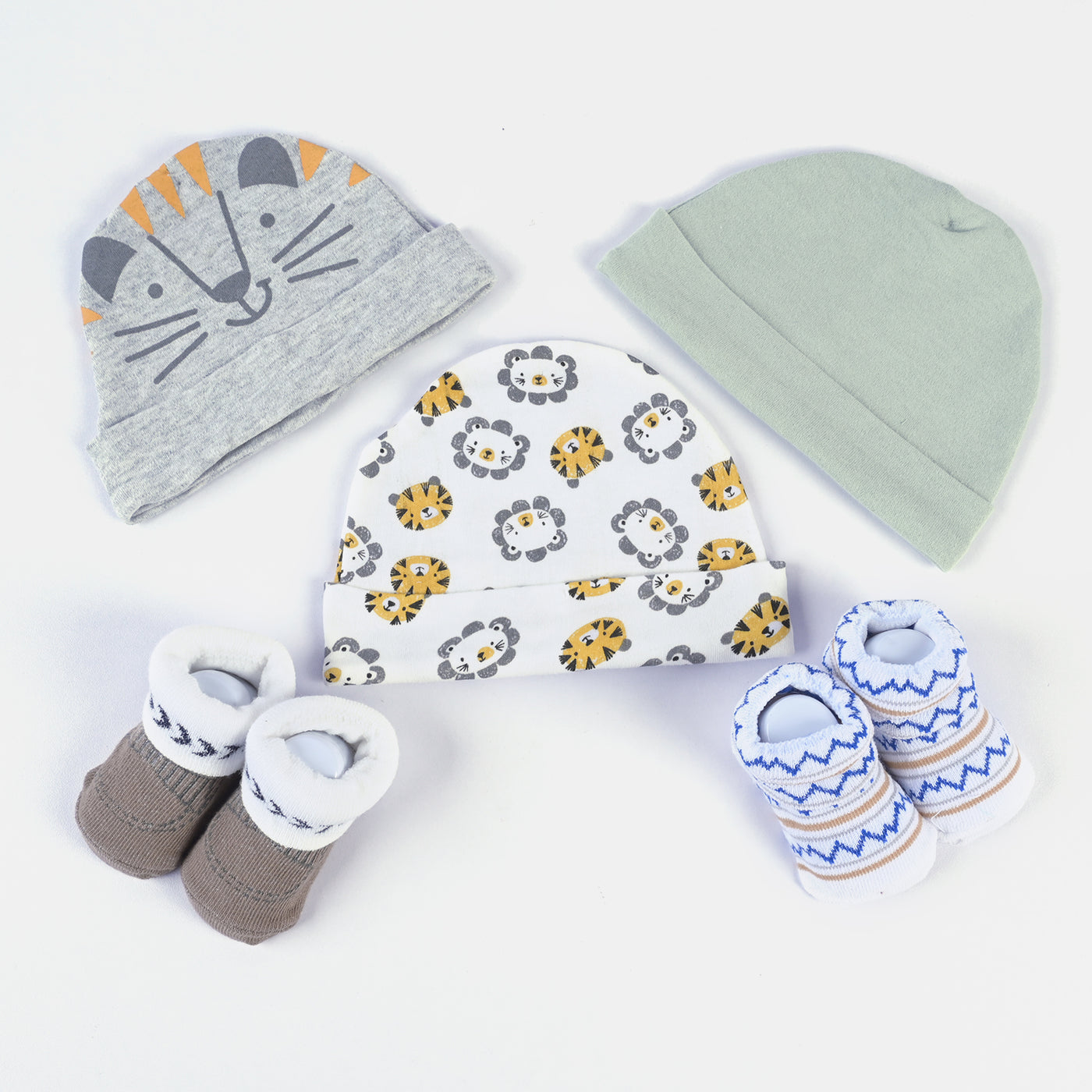 Cap With Socks 5PCs Set For Kids