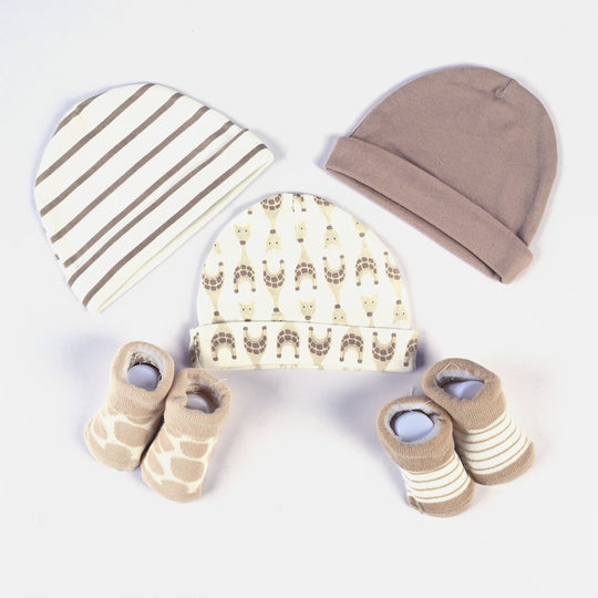 Cap With Socks 5PCs Set For Kids