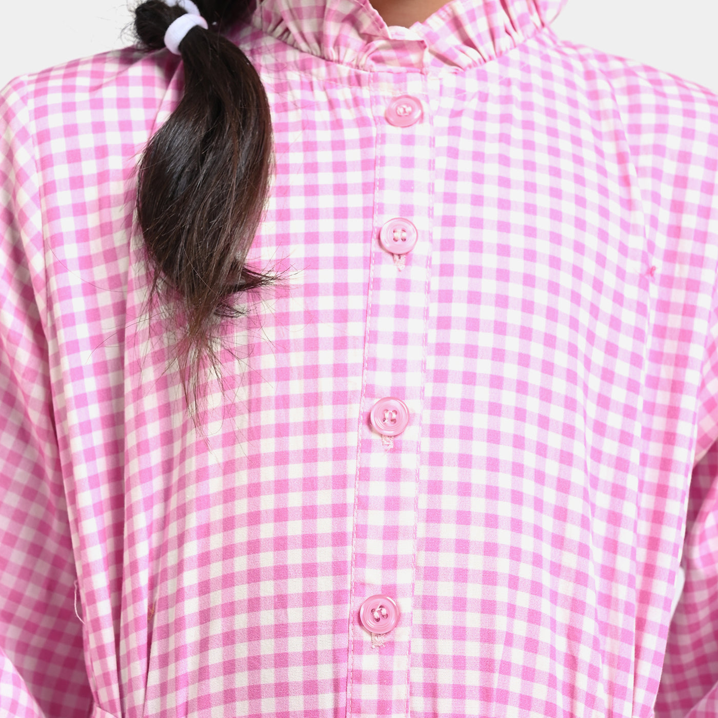 Girls Cotton Poplin JumpSuit Pink Cheeks-Pink