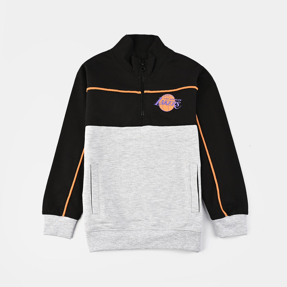 Boys Jersey/Terry 2 Piece Suit Lakers-Black/Grey