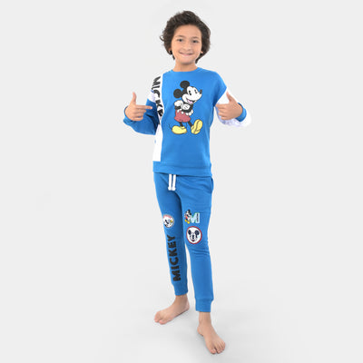 Boys Fleece 2 Piece Suit Mickey ORG-D.Blue