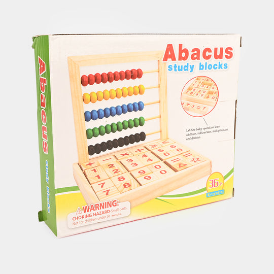 Wooden Abacus Study Blocks Toy