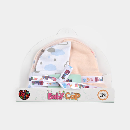 Pack OF 3 Infant Cotton Cap Set