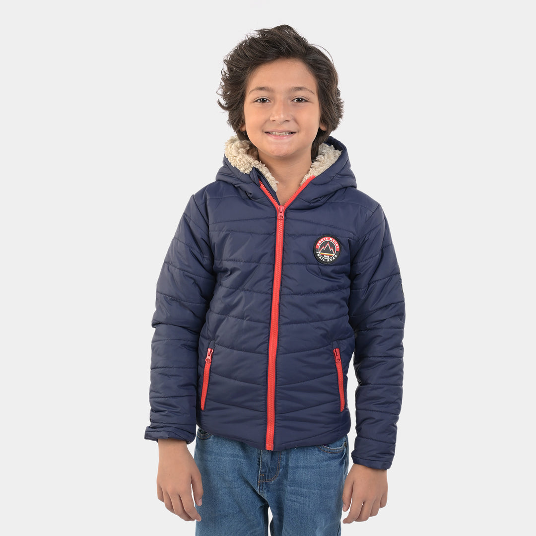 Boys Taffeta Quilted Jacket Road Tripper-Navy Blue