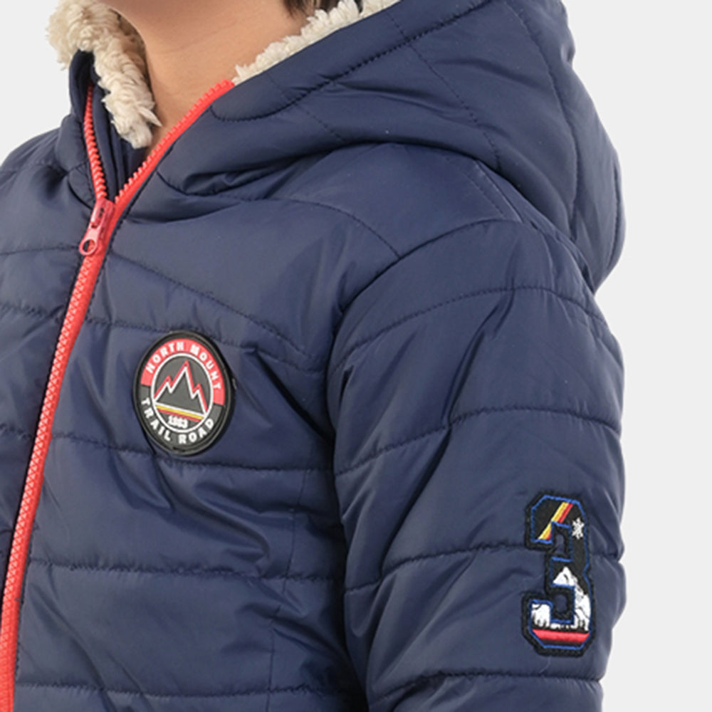 Boys Taffeta Quilted Jacket Road Tripper-Navy Blue