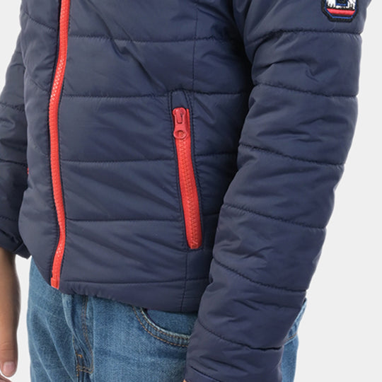 Boys Taffeta Quilted Jacket Road Tripper-Navy Blue