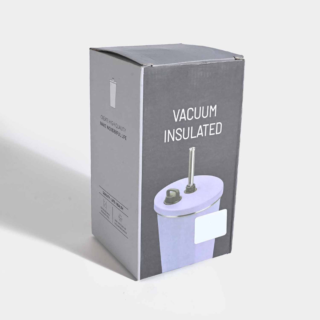 Vacuum Insulated Stainless Steel Tumbler with Straw