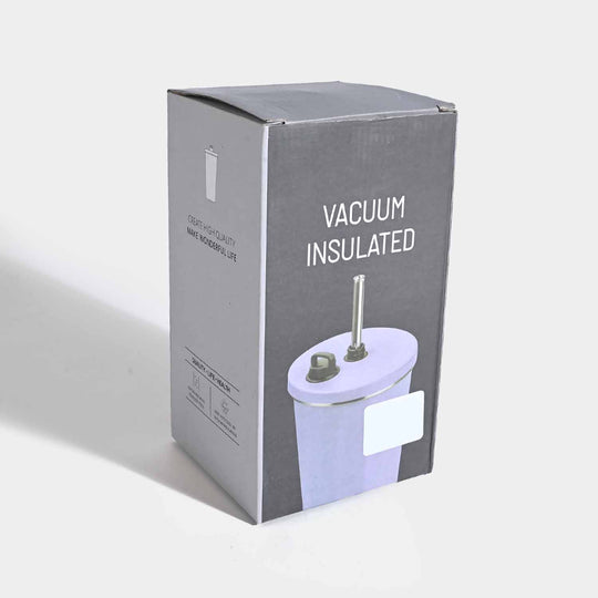 Vacuum Insulated Stainless Steel Tumbler with Straw