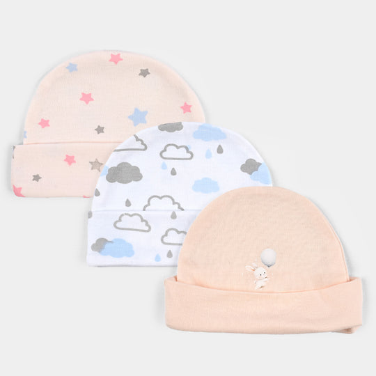 Pack OF 3 Infant Cotton Cap Set