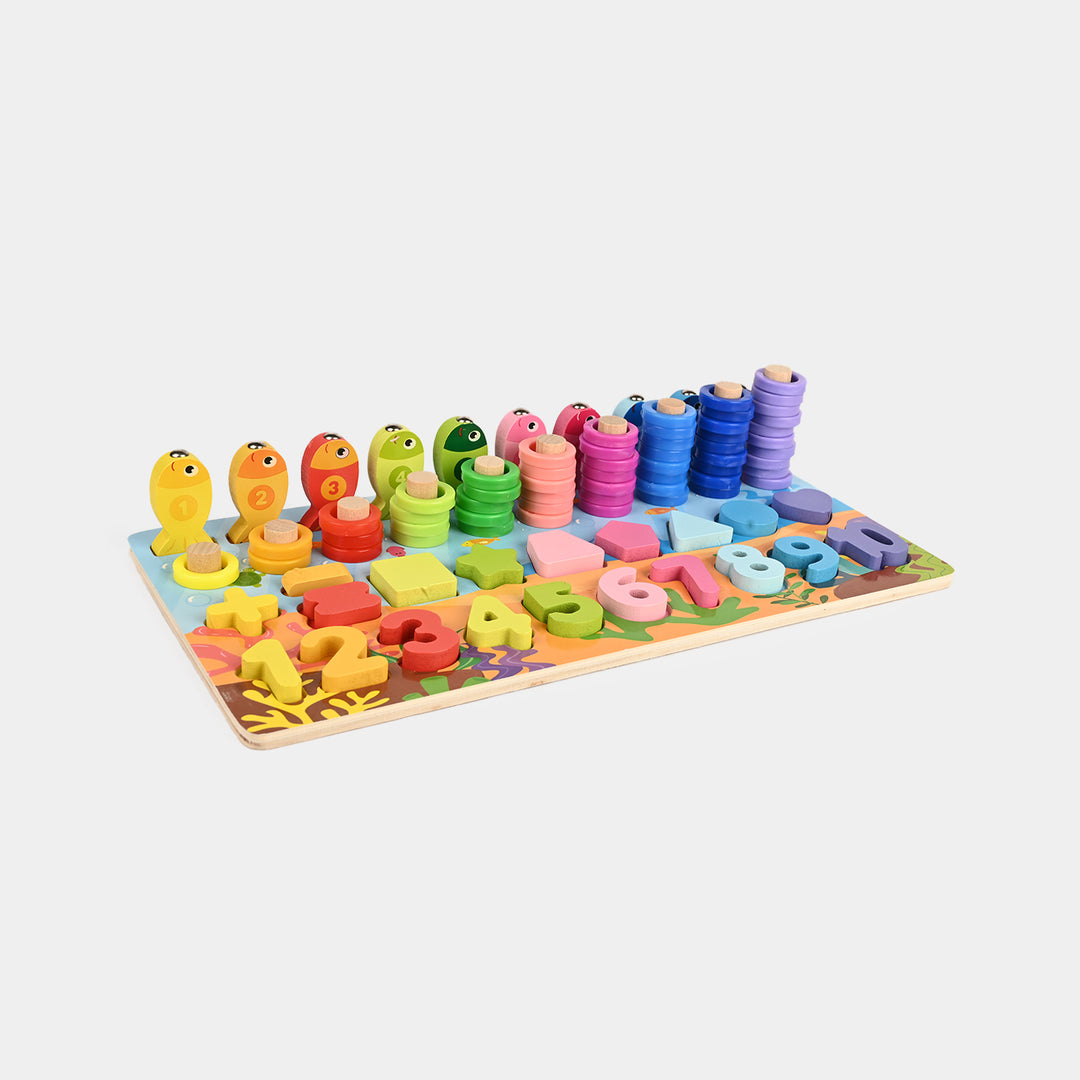 Education Wooden Stacking Montessori Puzzle Set for Kids