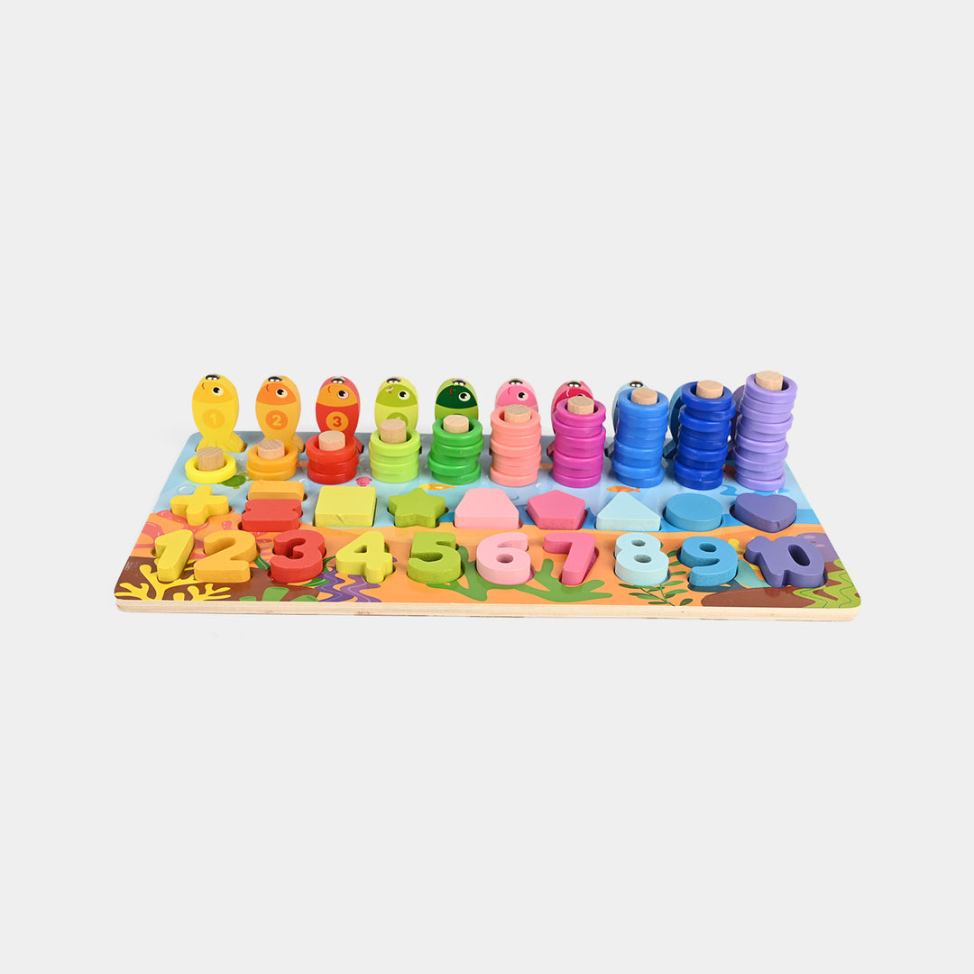 Education Wooden Stacking Montessori Puzzle Set for Kids