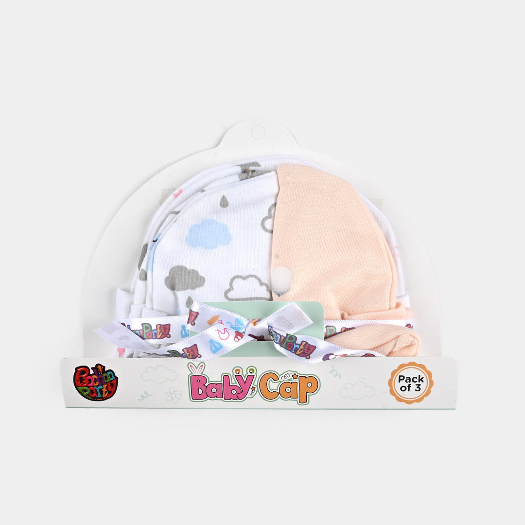 Pack OF 3 Infant Cotton Cap Set