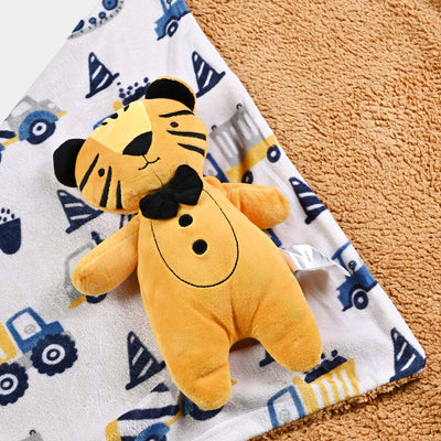 Cute Baby Blanket With Stuff Toy