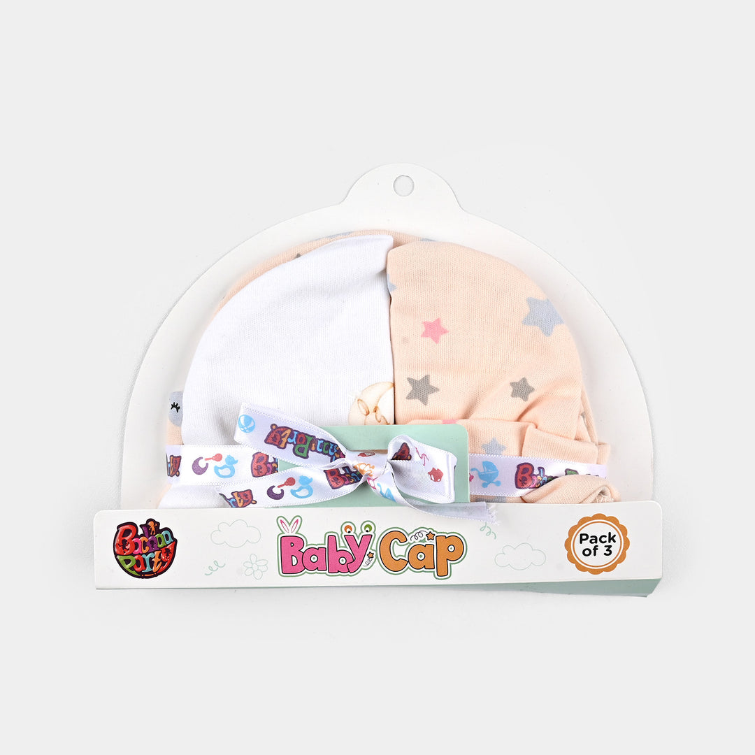 Pack OF 3 Infant Cotton Cap Set