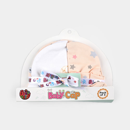 Pack OF 3 Infant Cotton Cap Set