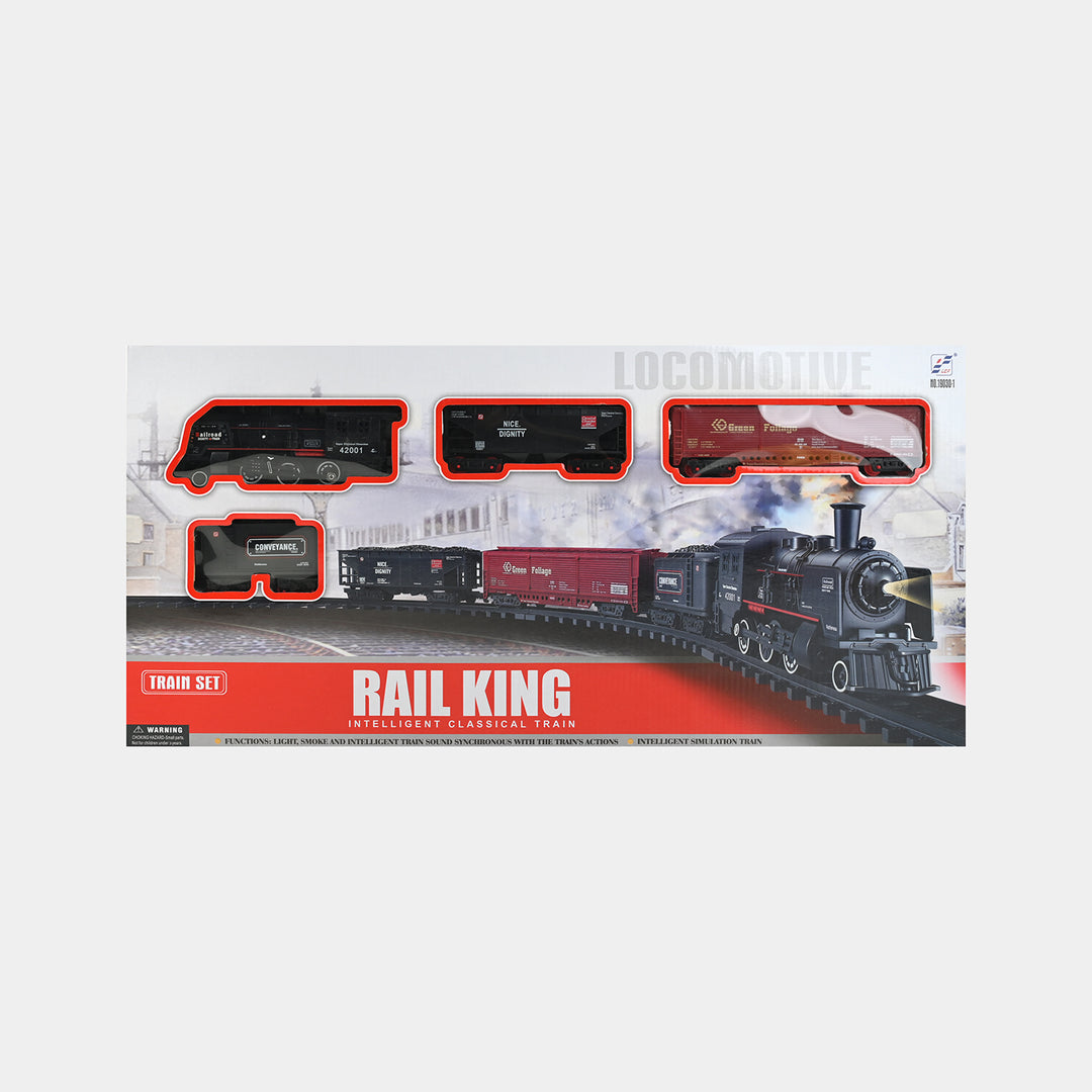 Electric Rail King Train Play Set For Kids