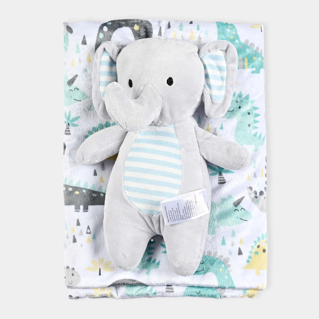 Cute Baby Blanket With Stuff Toy