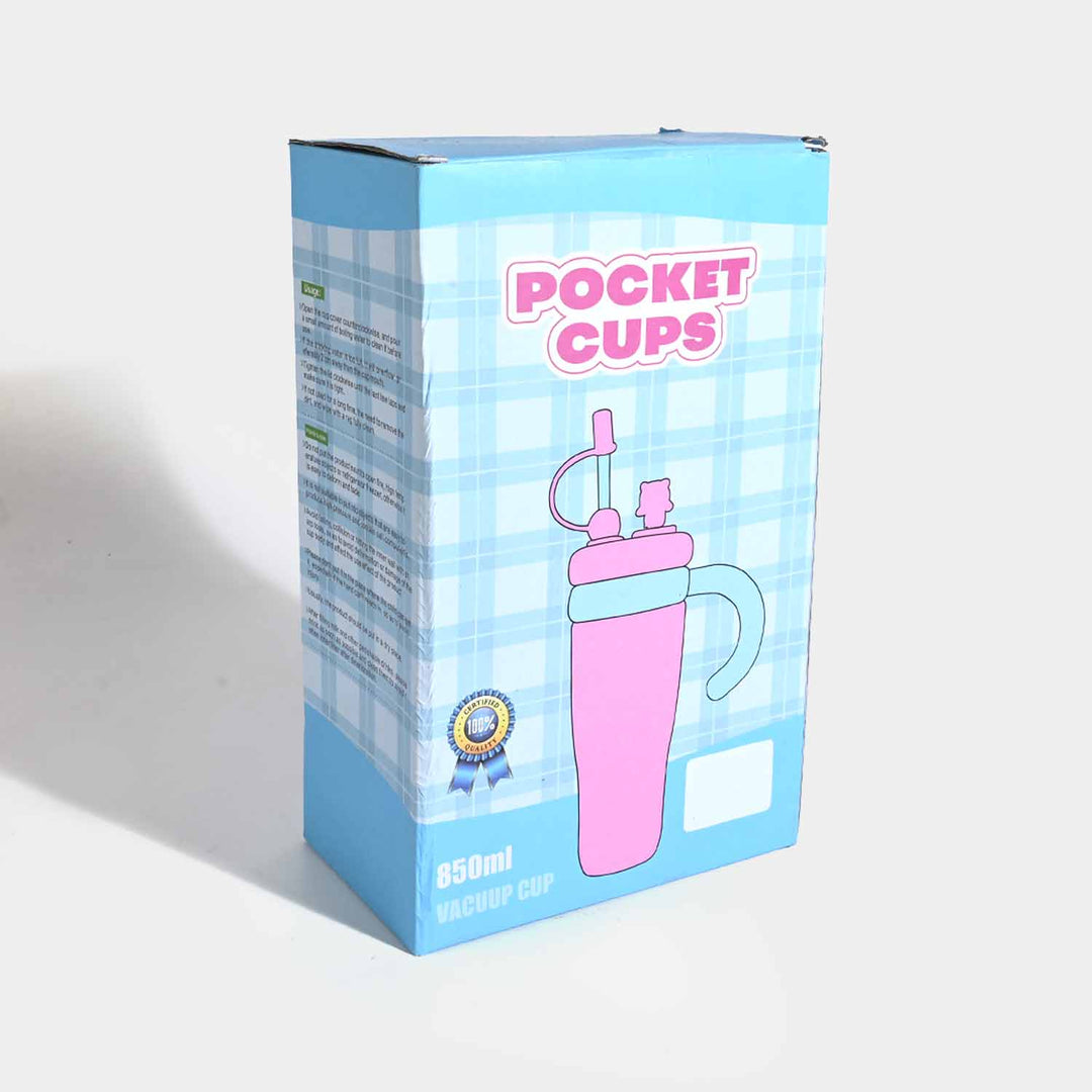 Insulated Travel Tumbler with Handle & Straw