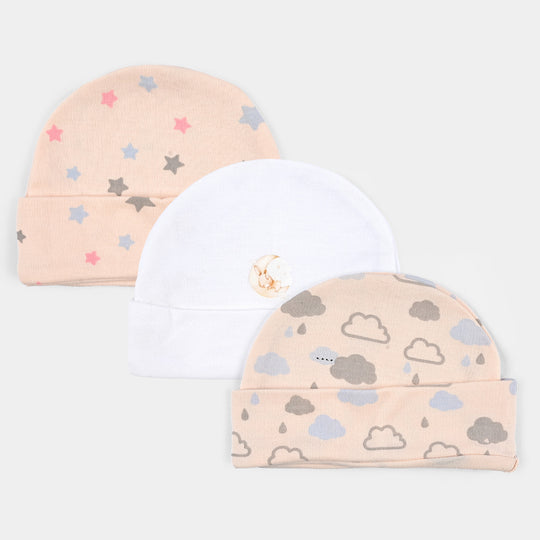 Pack OF 3 Infant Cotton Cap Set