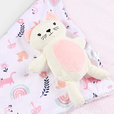 Cute Baby Blanket With Stuff Toy