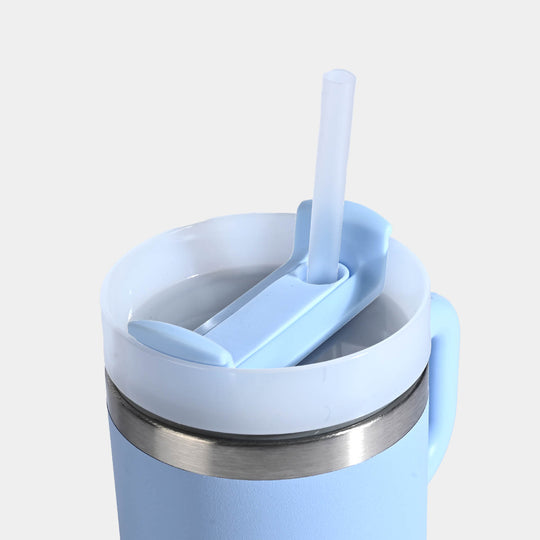 Insulated Travel Tumbler with Handle & Straw