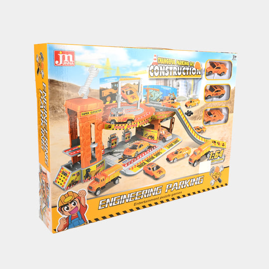 Engineering Construction Theme Parking Lot Garage Playset