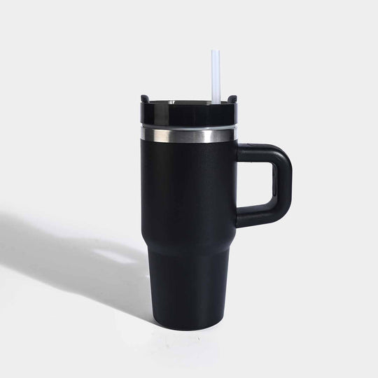 Insulated Travel Tumbler with Handle & Straw