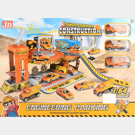 Engineering Construction Theme Parking Lot Garage Playset