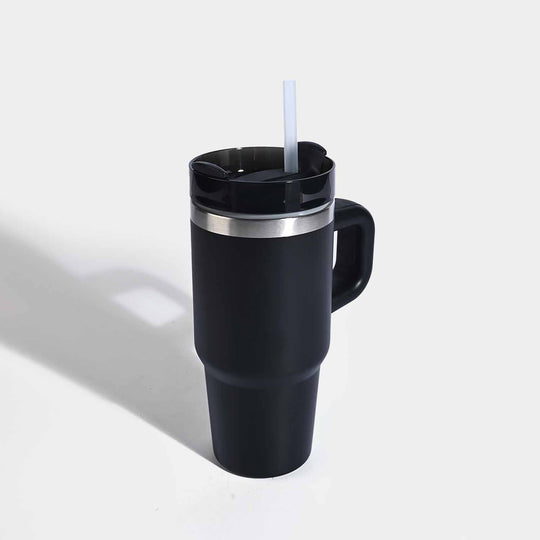 Insulated Travel Tumbler with Handle & Straw