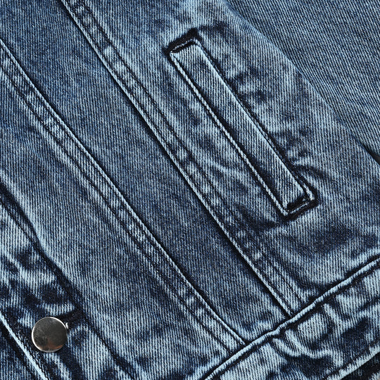 Boys Denim Stretch Jacket-Mid Blue