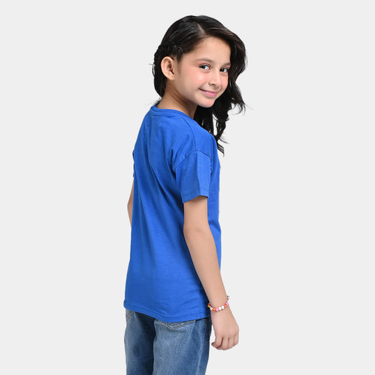 Girls Cotton Jersey T-Shirt H/S Soda-Blue