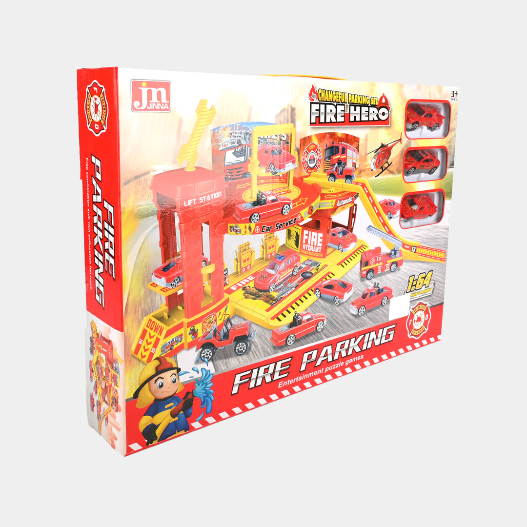 Fire Parking Theme Parking Lot Garage Playset