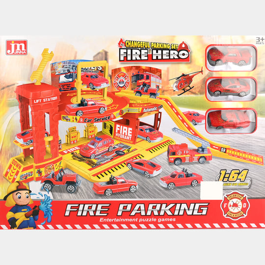 Fire Parking Theme Parking Lot Garage Playset