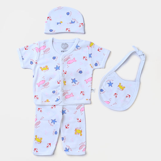 Infant Summer Suit 4Pcs Set | 0-3Months