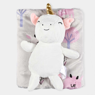 Cute Baby Blanket With Stuff Toy