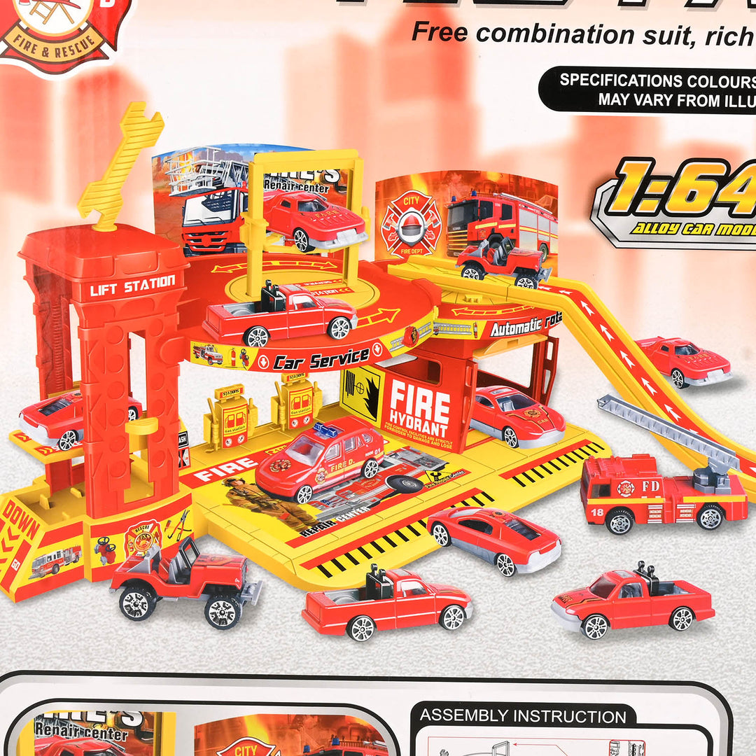 Fire Parking Theme Parking Lot Garage Playset
