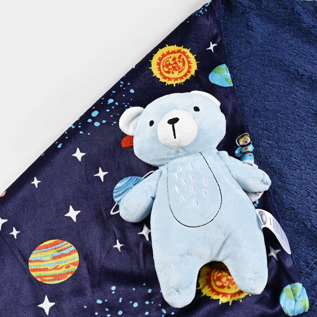 Cute Baby Blanket With Stuff Toy