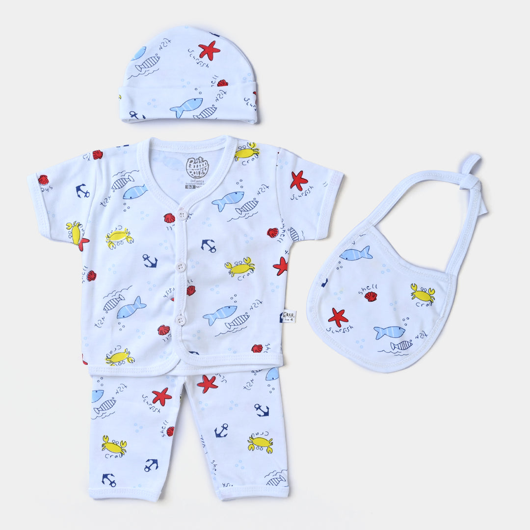 Infant Summer Suit 4Pcs Set | 0-3Months