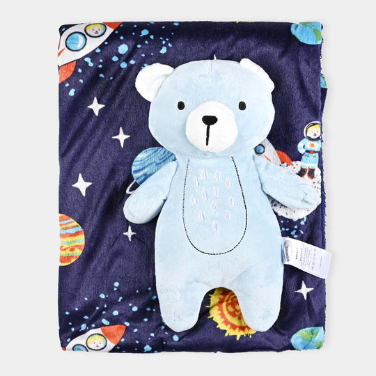 Cute Baby Blanket With Stuff Toy