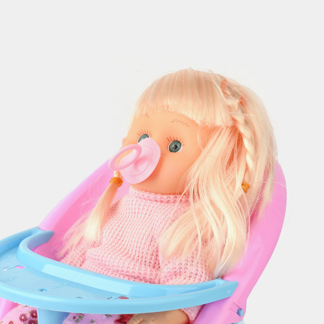 Baby Doll High Chair Playset | Baby Care Roleplay For Girls