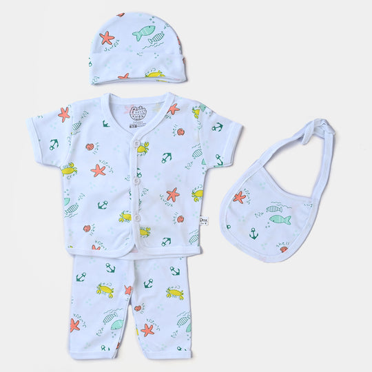 Infant Summer Suit 4Pcs Set | 0-3Months