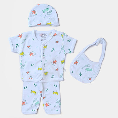 Infant Summer Suit 4Pcs Set | 0-3Months