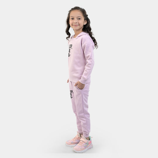 Girls Fleece 2 Piece Suit Stars - Lilac