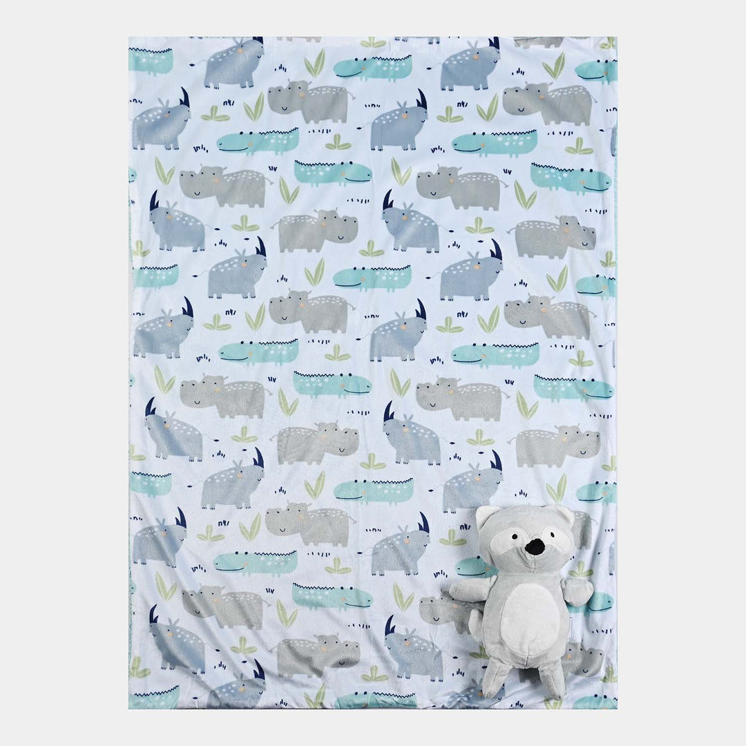 Cute Baby Blanket With Stuff Toy