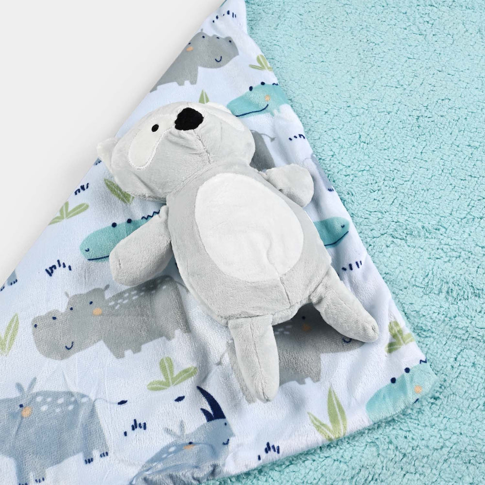 Cute Baby Blanket With Stuff Toy