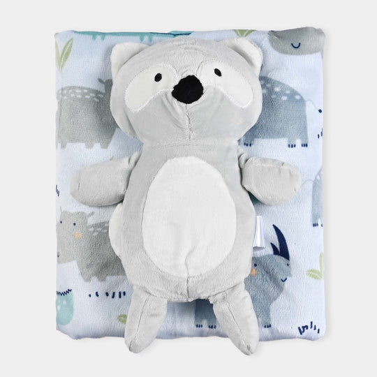 Cute Baby Blanket With Stuff Toy