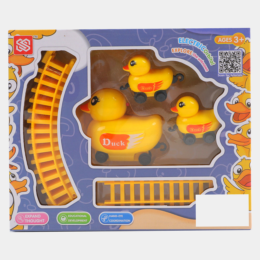 Electric Track Duck Set Toy For Kids