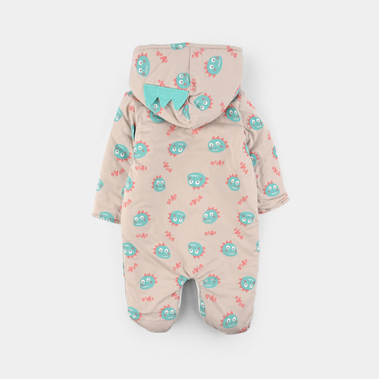 Infant Boys Cotton Interlock Romper-Grey Green