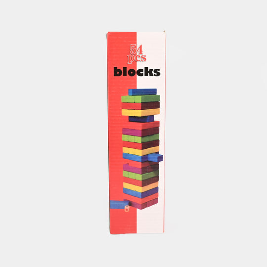 Jenga Game with Wooden Blocks, Stacking Tower Game | 54PCS